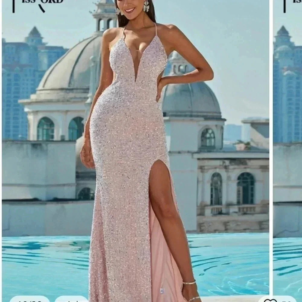 (37) NWT pink sequin  dress
